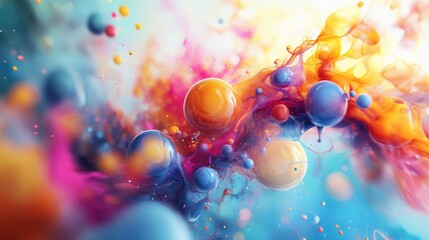 Poster - Colorful abstract background featuring artistic and beautiful illustrations
