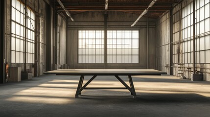 Poster - Digital illustration showcasing a table utilized in an industrial setting
