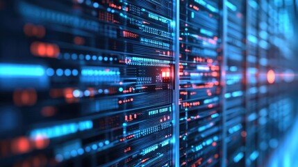 Aufkleber - 3D rendering of a computer network system