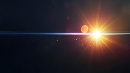 Poster - Lens flare effect on a dark backdrop