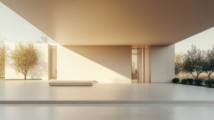 Poster - Close up view of a minimalist house design perfect for use as an abstract background