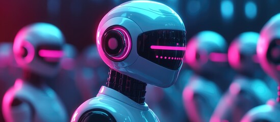 Poster - AI chatbot technology enables business professionals to engage with automated assistants through messaging facilitating data generation and enhancing communication efficiency