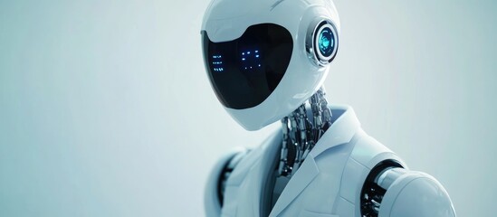 Poster - Medical care robot featuring advanced artificial intelligence technology 3D rendering of a robotic doctor