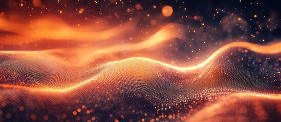 Poster - Dynamic flow of luminous energy with graceful radiant lines Abstract technological backdrop