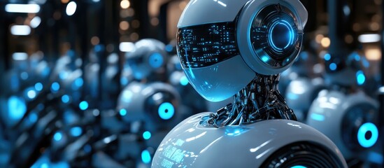 Poster - 3D illustration of a robotic technology device