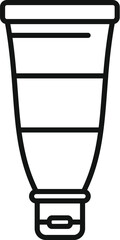 Poster - Simple vector icon of a cosmetic cream tube with its cap open