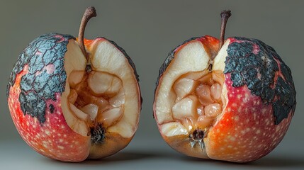 Rotten Apple Fruit Decay Spoiled Food Close Up