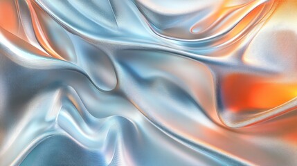 Canvas Print - Abstract fractal backdrop featuring futuristic wavy designs Contemporary art with a digital fantasy effect serving as a trendy wallpaper and graphic design element