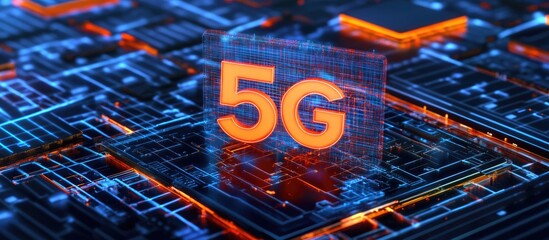 Poster - 5G technology concept showcasing advanced internet connectivity and innovation in communication systems