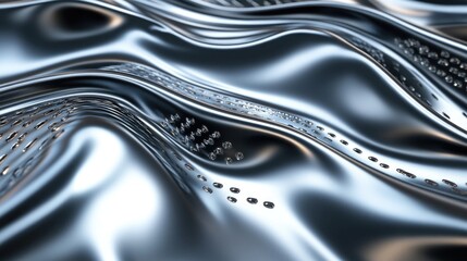 Poster - Abstract texture of real stainless steel featuring a metallic surface commonly found in industrial equipment