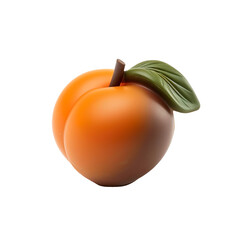 Wall Mural - Front view of a chocolate apricot figurine isolated on a white transparent background