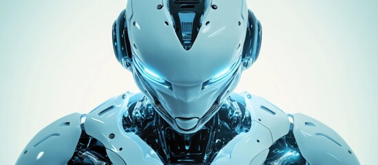 Poster - Futuristic humanoid robot depicted in a 3D illustration