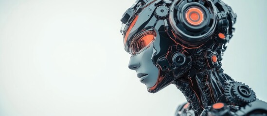 Poster - Robot worker equipped with gears