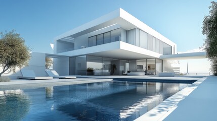 Poster - Contemporary architectural design rendered in 3D artwork