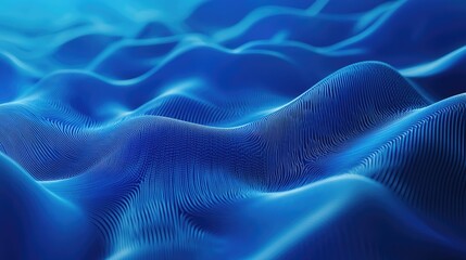 Canvas Print - Abstract design featuring lines on a blue background showcasing a 3D illustration and rendering effect