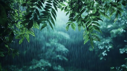 forest rain of nature