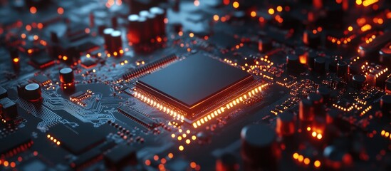Poster - CPU Mounted on the Computer Motherboard