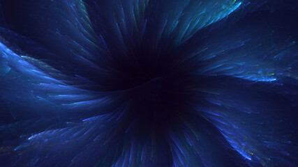 Poster - 3D manual rendering abstract multicolor fractal light background. Its not AI Generatd illustration.