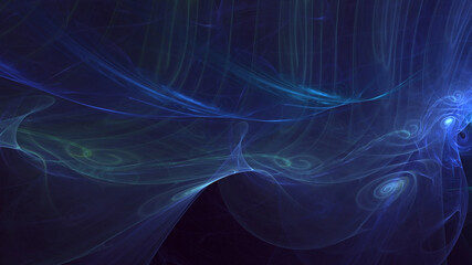 Poster - 3D manual rendering abstract multicolor fractal light background. Its not AI Generatd illustration.