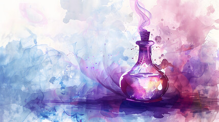 alchemy magic watercolor art drawing style