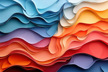 Wall Mural - multicolor paper craft background