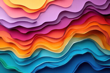 Wall Mural - multicolor paper craft background