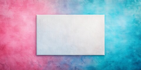 Wall Mural - Pink and blue textured background with blank paper overlay