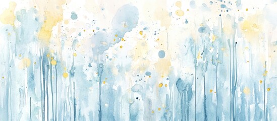 Tranquil Watercolor Splash: A Serene Abstract Exploration of Color and Texture