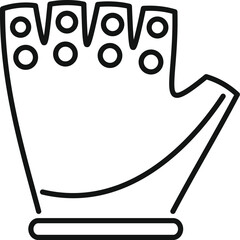 Poster - bike glove icon outlining a piece of cycling equipment worn for safety and grip