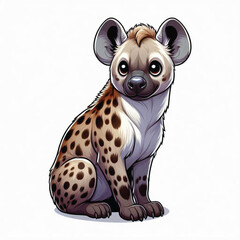 Poster - Cute Hyena Vector Cartoon illustration