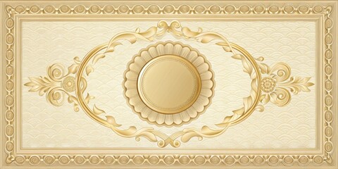 Elegant gold seal embossed on a premium beige certificate, surrounded by ornate borders and flourishes, perfect for commemorating academic achievements and milestones.