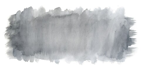 Canvas Print - Abstract gray watercolor brush strokes painted background