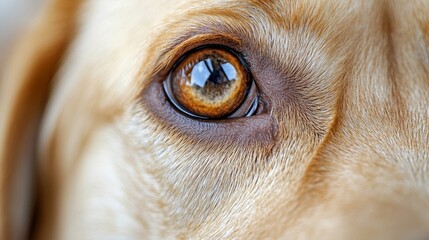 Wall Mural - The cute dog gazed affectionately at the camera with a loyal expression. The studio shooting on a white background showcases high-quality and clear pet images, suitable for animal themed projects.