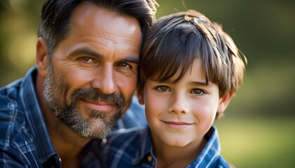 Father and son bonding on a journey of love and family connection