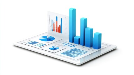 Poster - Tablet Displaying Charts and Graphs