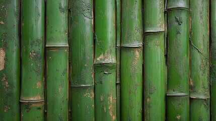 Wall Mural - A Beautiful Green Bamboo Background Ideal for Various Natural and Eco Friendly Designs