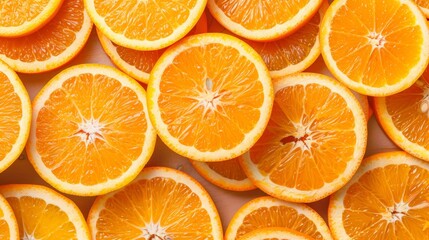 Vibrant close up of ripe, sweet oranges  celebrating the bounty of citrus harvest season