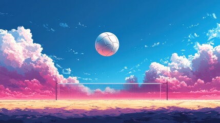 Wall Mural - Volleyball in the Sky