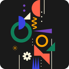 Poster - Abstract background with bright shapes.