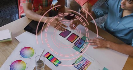 Poster - Designing color palettes over animation of circular digital interface