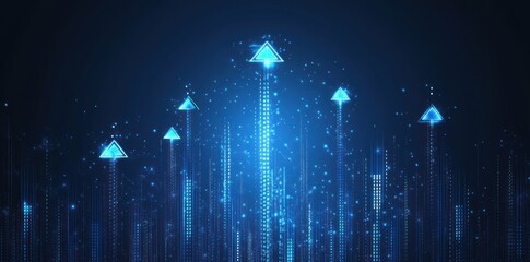Poster - Abstract Digital Upward Trend