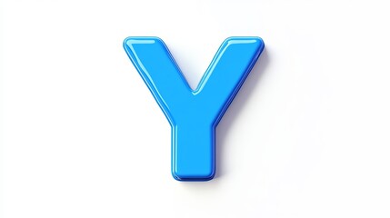 White background with a 3D letter 