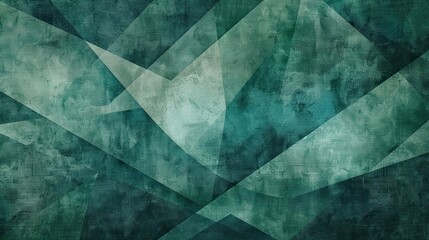 post-impressionist wallpaper with emerald and teal shapes accented by fine textures and soft light