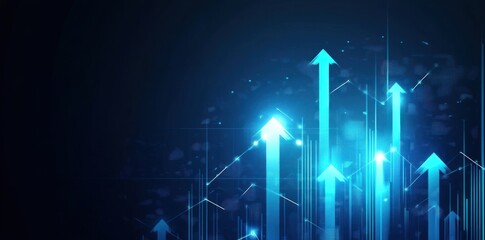Poster - Abstract Digital Upward Trend
