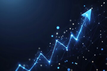 Poster - Abstract Blue Upward Trend Graphic