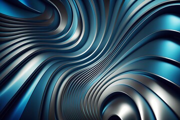 Abstract blue background with lines. 3d rendering, 3d illustration.