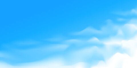 blue sky cloud, clear sky with clouds illustration nature landscape panorama background vector