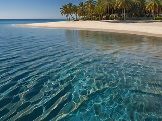 Wall Mural - Aqua shadows and sunlight background beach, open seas and ocean side tropical weather landscape