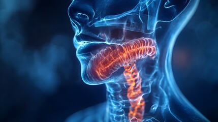 Poster - Detailed Holographic Visualization of the Human Esophagus Layers and Structure for Comprehensive Medical Examination Education and Professional Training Purposes