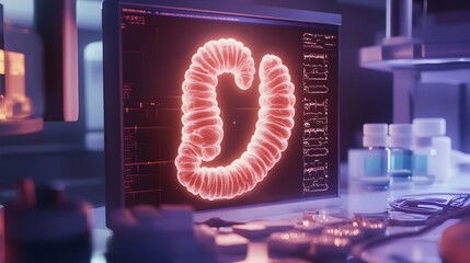 Poster - Holographic Visualization of the Human Colon Detailed Digital Model for Advanced Medical Procedures Examination and Education in Gastroenterology and Healthcare